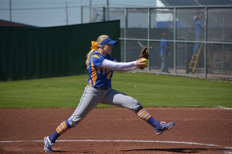 Chelsea Vandiver hits and pitches the Corsicana Tigers Varsity to 13-3 victory