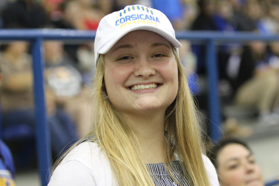 Allison Spence never fails to have a big smile on her face for everyone at the pep rallies. She is always looking out for others and does her best to make every pep rally memorable for everyone.